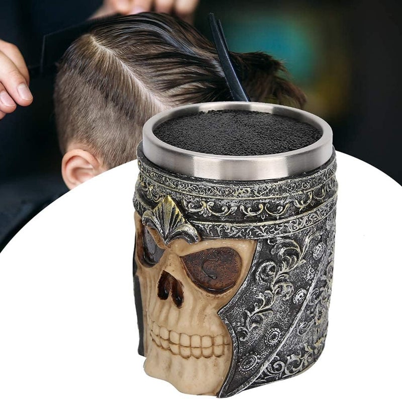 woobles Salon Scissors Holder, Retro Skull Pattern Salon Shear Holder, Professional Stylist Scissors Hair Clips Combs Storage Box for Salon/Barber Shop - Image 4